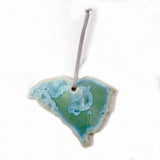 Crystalline Glazed Ceramic South Carolina State Ornament