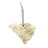 Crystalline Glazed Ceramic South Carolina State Ornament