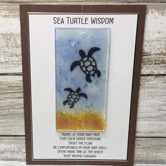 Sea Turtle Wisdom Suncatcher/Greeting Card
