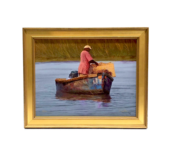 CRABBING IN THE PAINTED BOAT giclee by Doug Grier