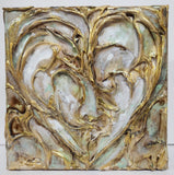 LOVE 6 x 6 painting by Mary Louise Nechtman