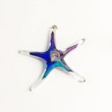 Blue Hanging Glass Star