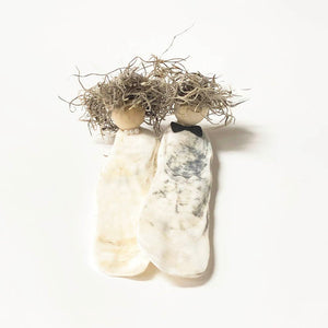 Bride & Groom Oyster Shell Ornament