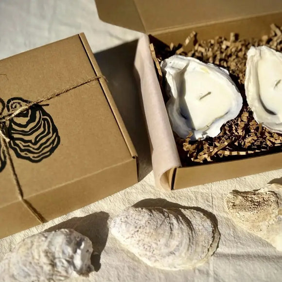 Boxed Set of 3 Oyster Candles