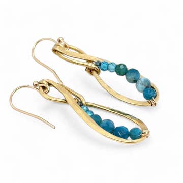 Apatite Infinity Earrings