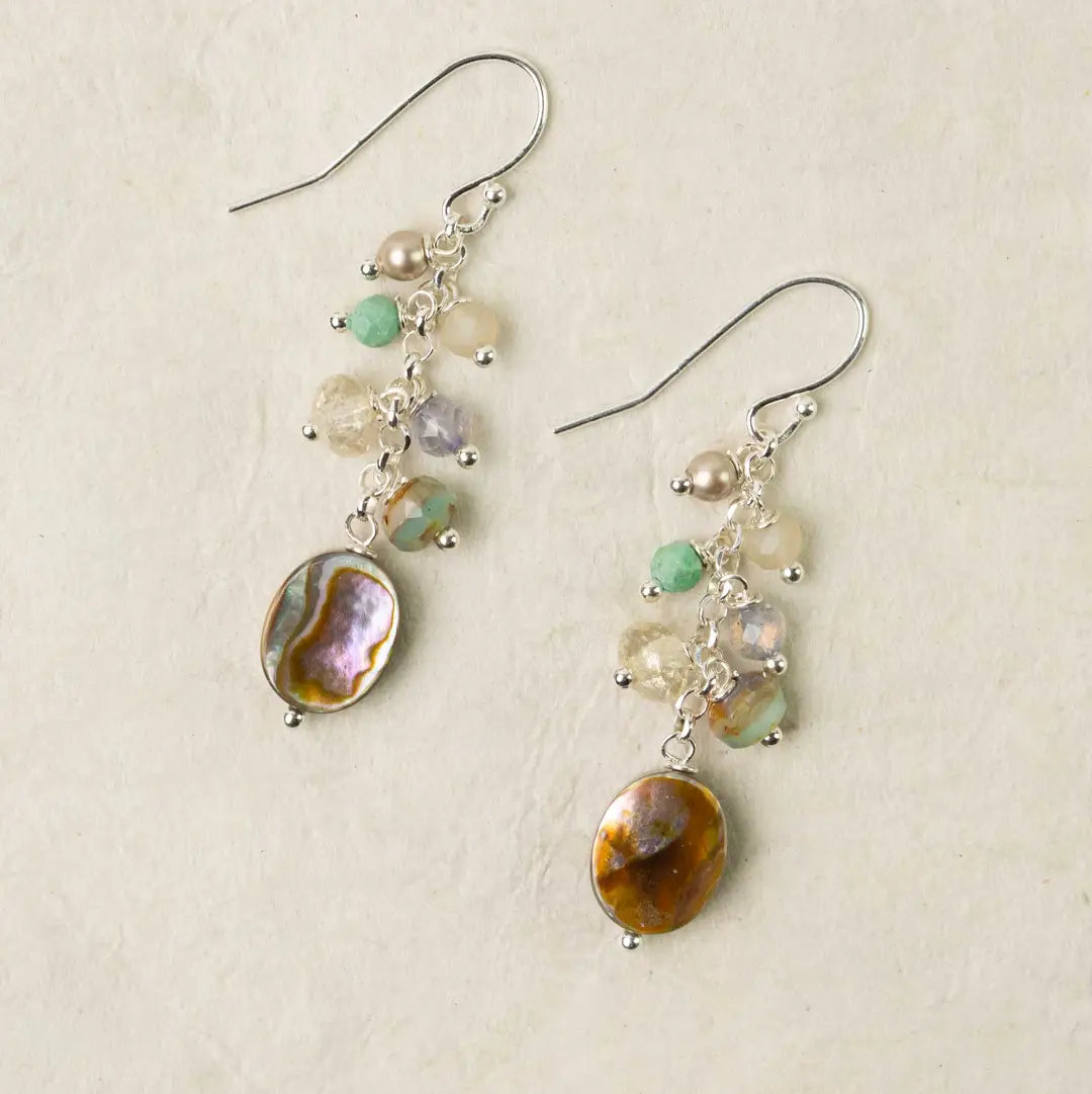 Abalone Cluster Earrings