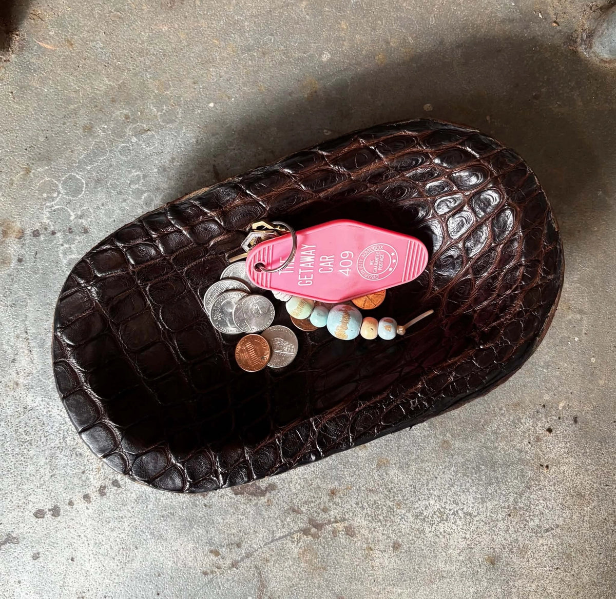 Alligator Inlay Dough Bowl