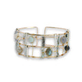 Aquamarine Plaid Cuff Bracelet