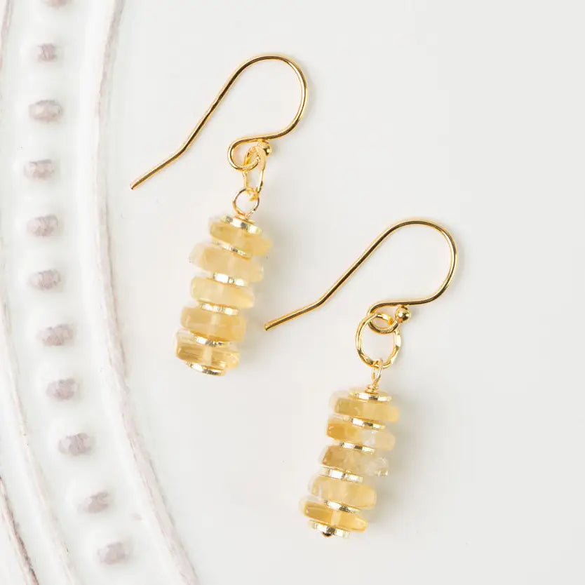 Citrine Stack Earrings