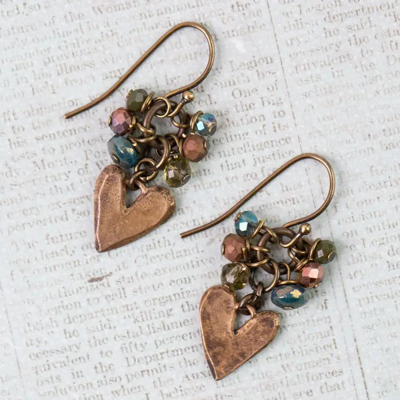 Crisp Autumn Heart Earrings