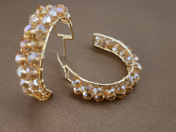 Gold Plated Loop Stud Earrings