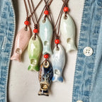 Ceramic Fish Whistle Necklace