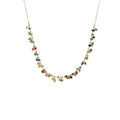 Multicolor Gemstone Short Fringe Necklace