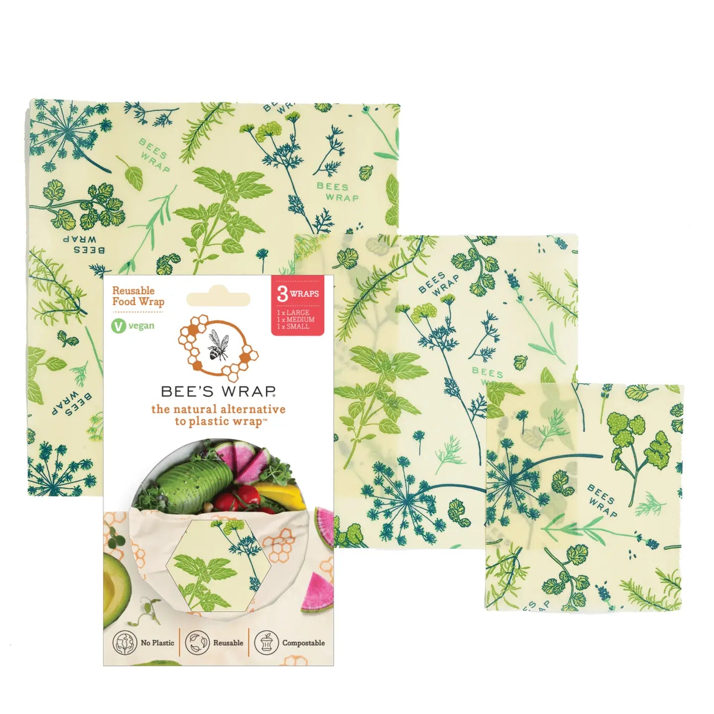 Bee's Wax Food Wraps 3-Pack