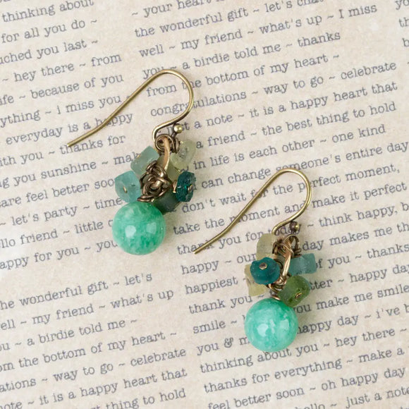 Jasper Cluster Earrings