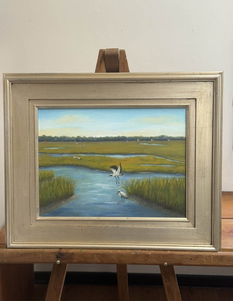 WOODSTORK GATHERING oil painting by Jeny McCullough