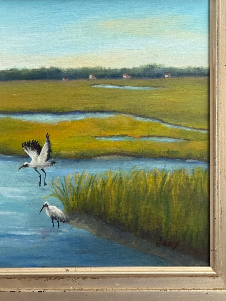 WOODSTORK GATHERING oil painting by Jeny McCullough