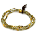 Mini Faceted Green Garnet Triple Bracelet Bundle