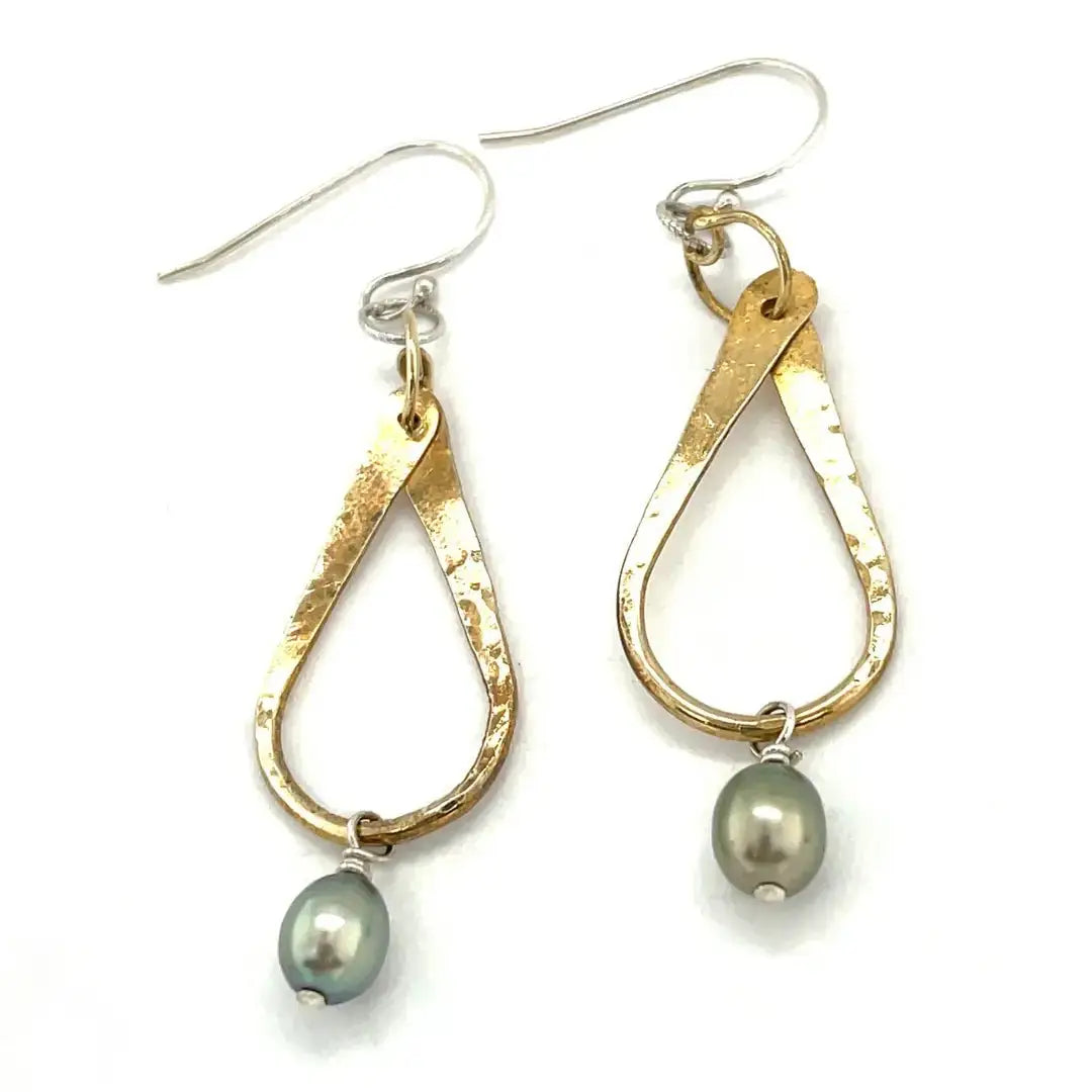 Moon Beam Pearl Earrings