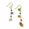 Semi Precious Stone Dangle Earrings