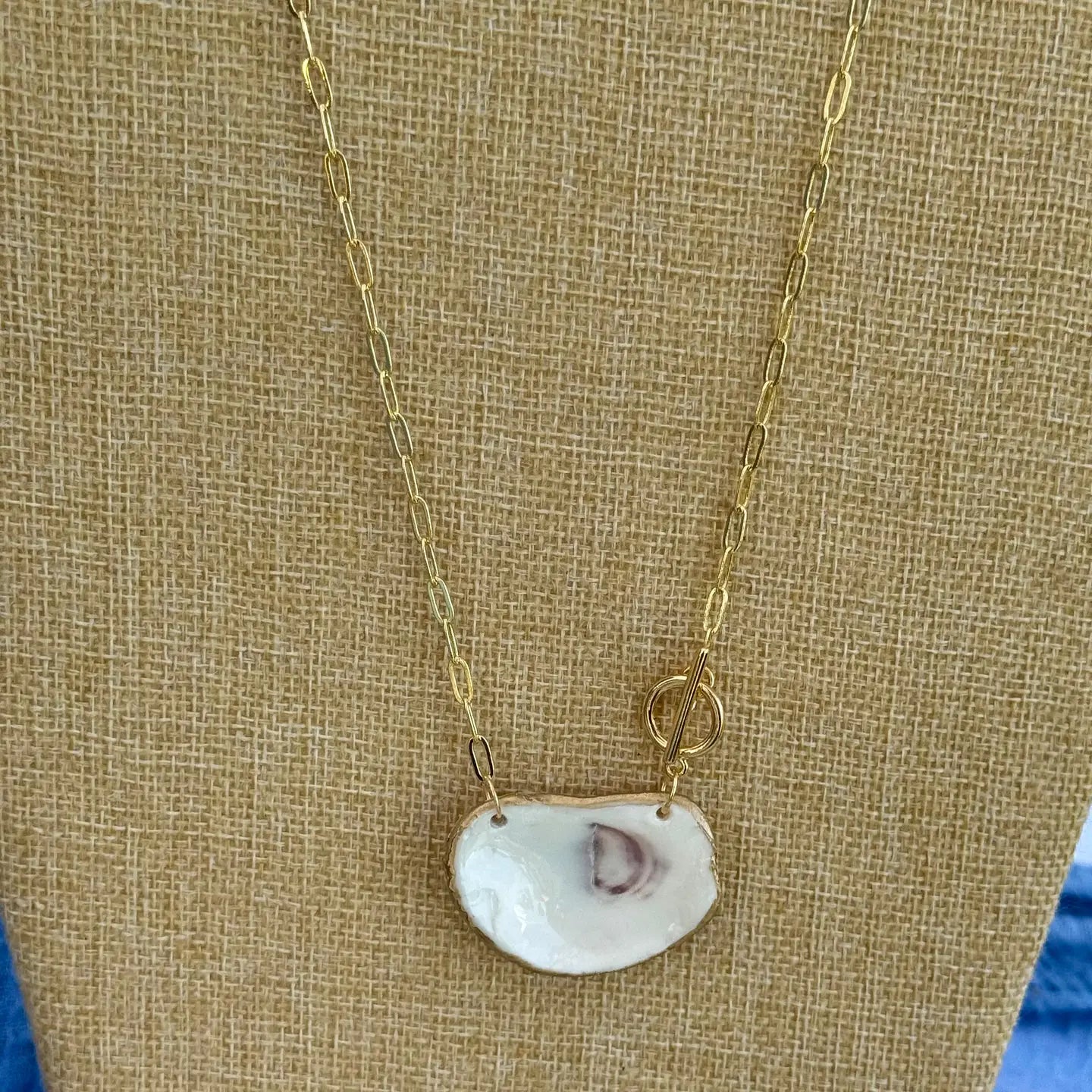 Oyster Shell Toggle Necklace