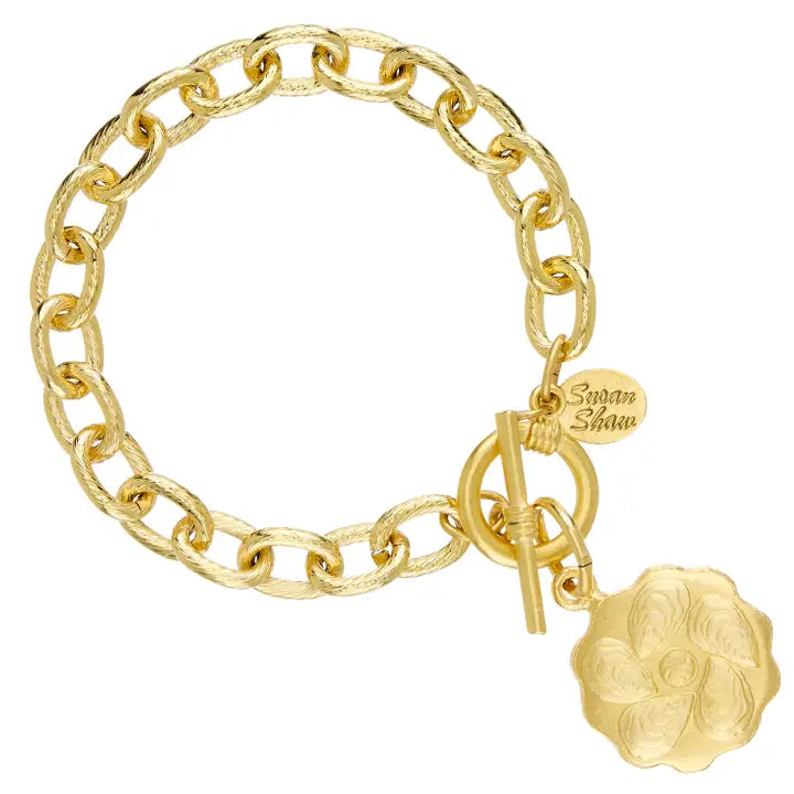 Oyster Gold Toggle Bracelet