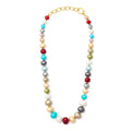 Rainbow Pebble Pearl Necklace
