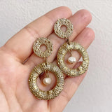 Sea Urchin Earrings with Pearl