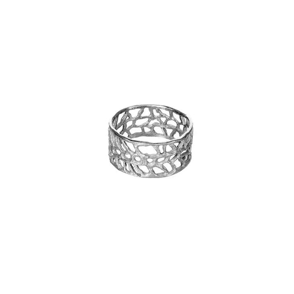 Silver Coral Ring