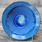 Small Flared Bowl with Crackle Glass