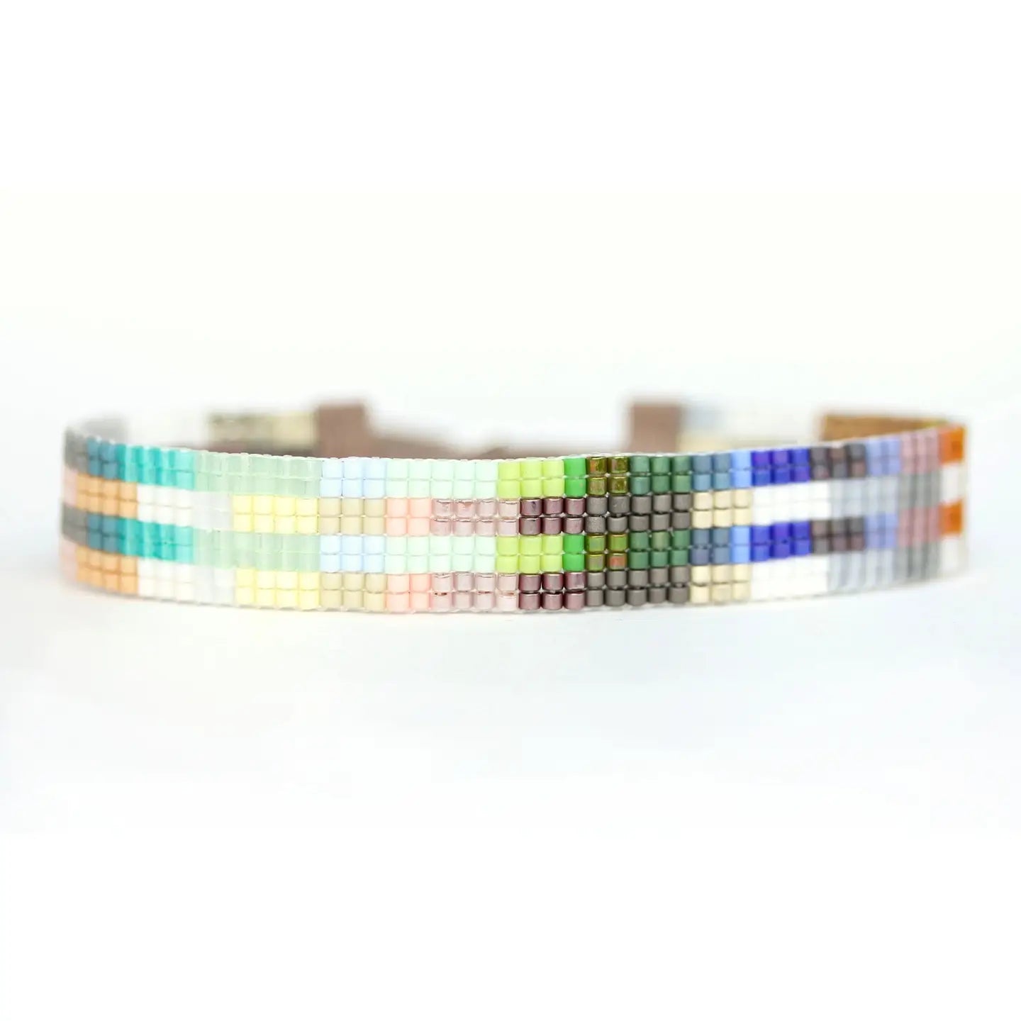Adjustable Beaded Bracelet - Stripe