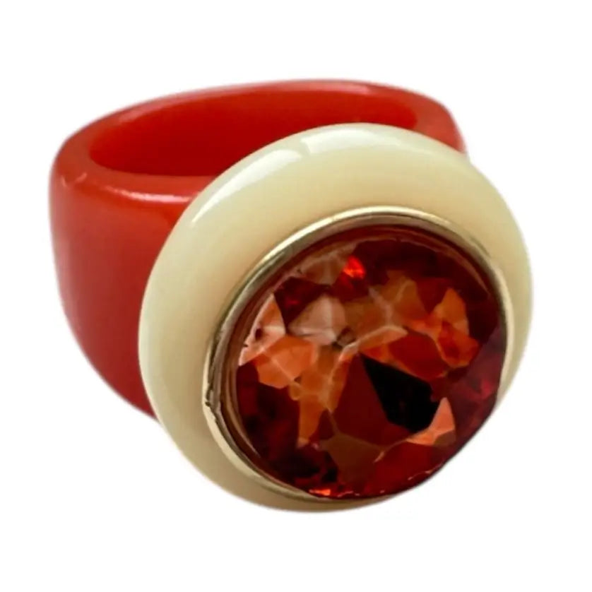 Favorite Cocktail Ring in Tomato Red