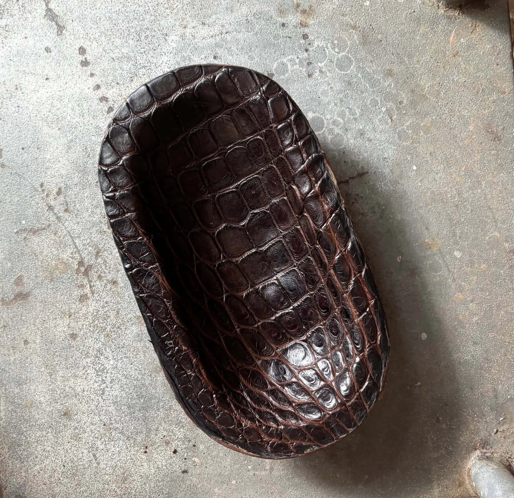 Alligator Inlay Dough Bowl