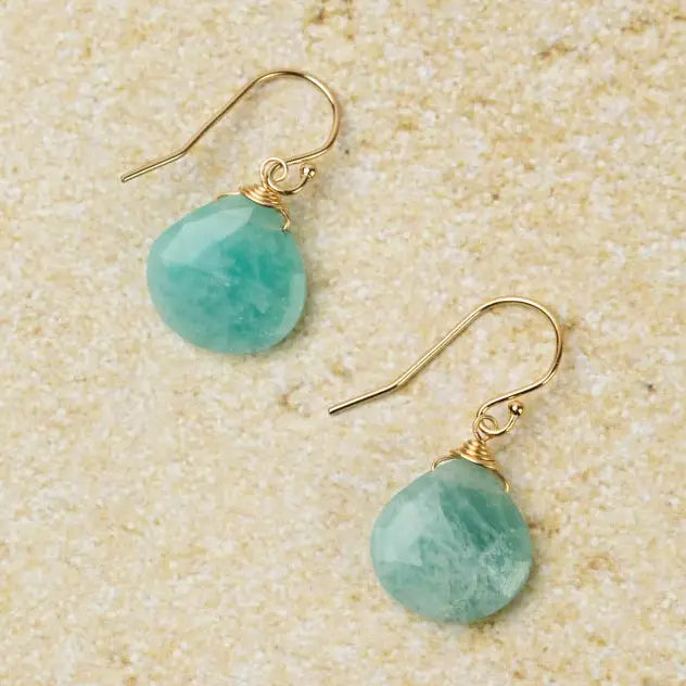 Amazonite Simple Earrings