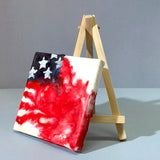 AMERICAN FLAG mini encaustic painting by Wendy Vogel