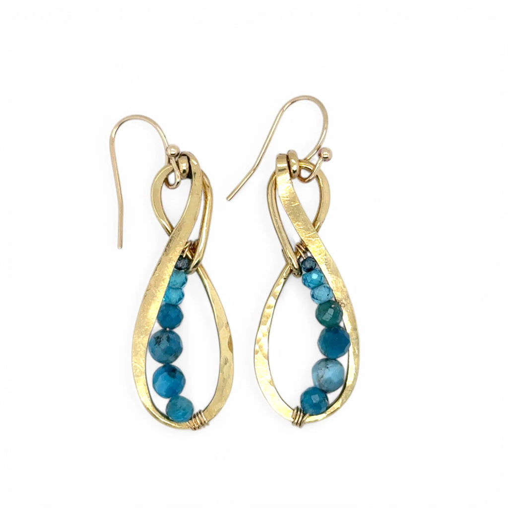 Apatite Infinity Earrings
