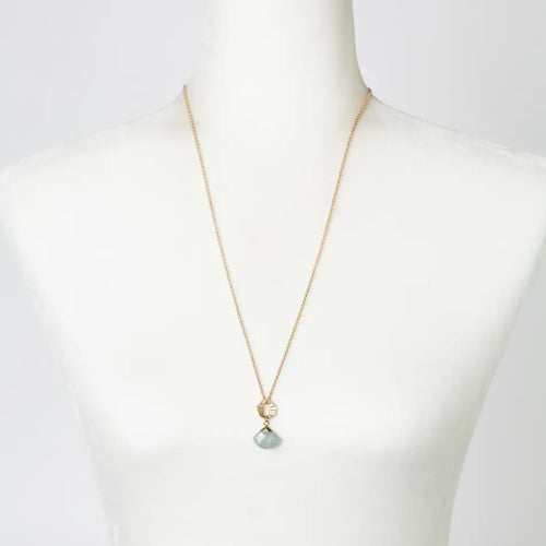 Aquamarine Cluster Necklace