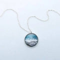 Aqua Sea Beach Watercolor Necklace