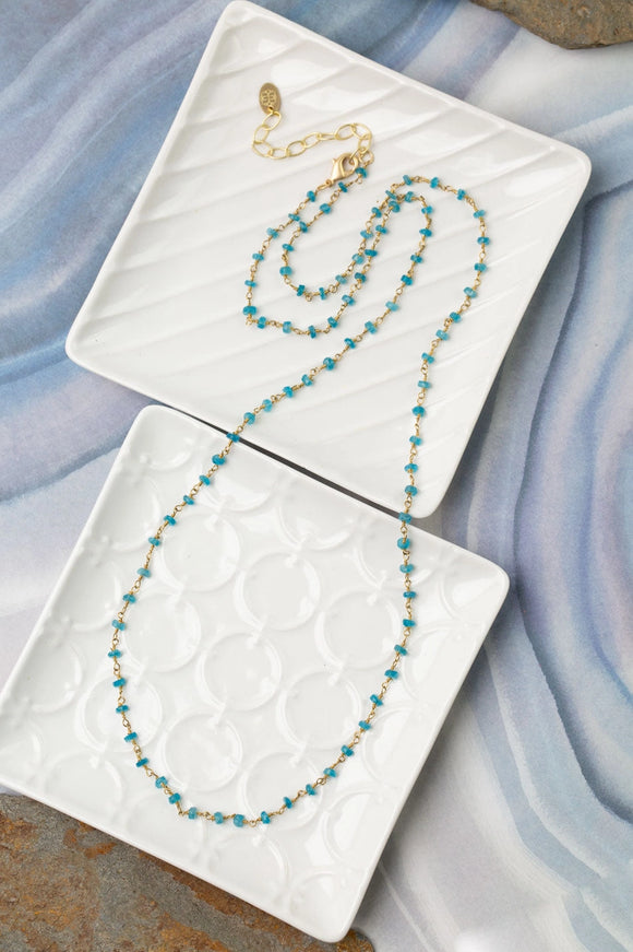 Blue Apatite Necklace