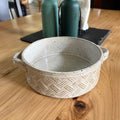 Basketweave Round/Brie Baker