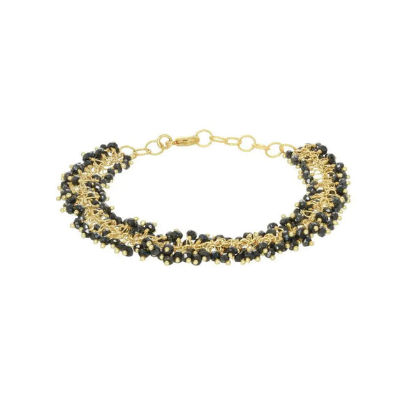 Black Spinel Fringe Bracelet