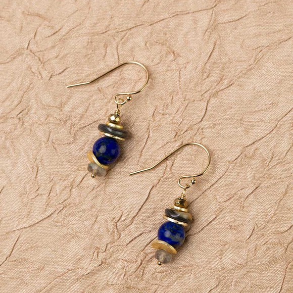 Blue Moon Simple Earrings