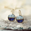 Crushed Gemstone Horizon Earrings