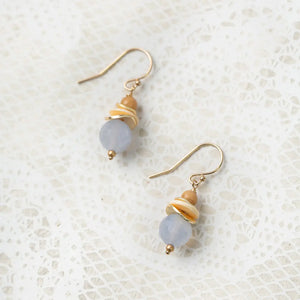 Blue Lace Shell Jasper Earrings