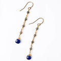 Long Lapis Simple Earrings