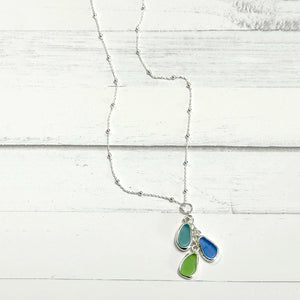 Bezel Set Cascade Necklace