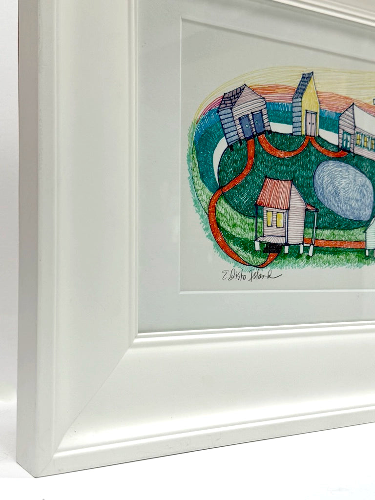 EDISTO ISLAND original colored ink by Charlotte Hudson Wren