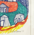 CHURCH STREET EDISTO ISLAND pen & ink by Charlotte Hudson Wrenn