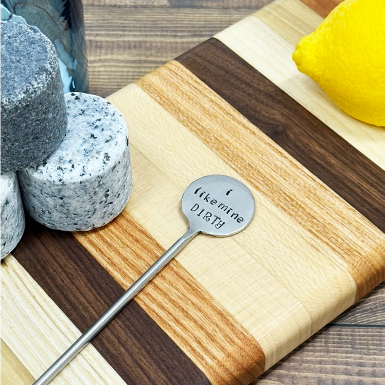 Handstamped Coctail Stirrer