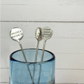Handstamped Coctail Stirrer